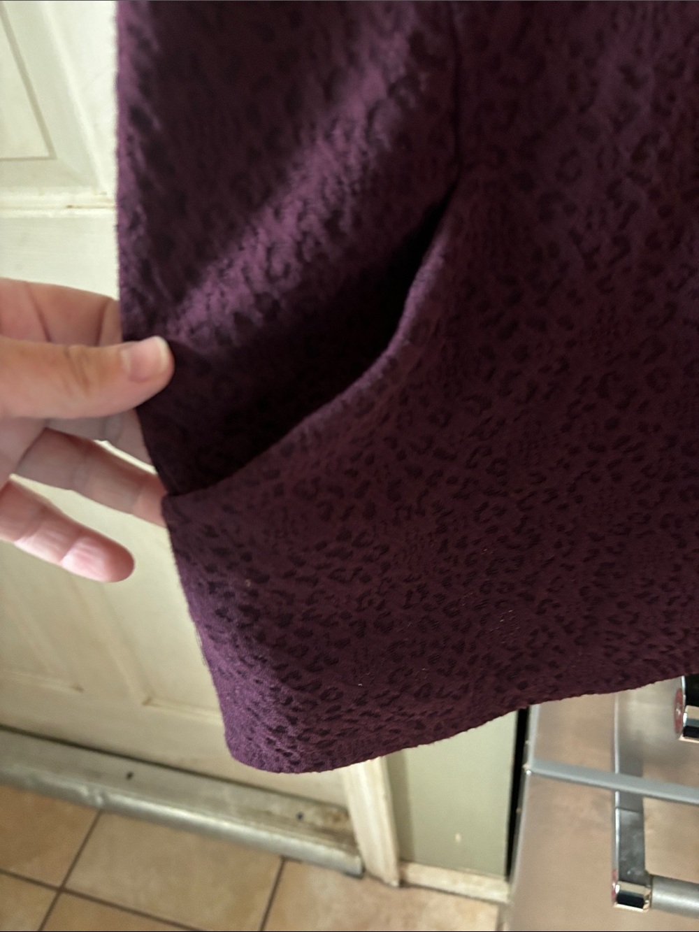 Chico's Textured Tunic in Plum - Picture 4 of 5
